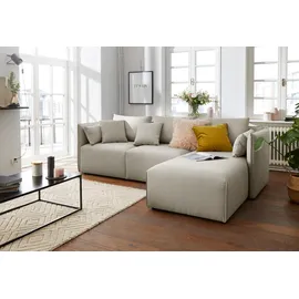 OTTO home Eckcouch Baumwolle 3-Sitzer Beige