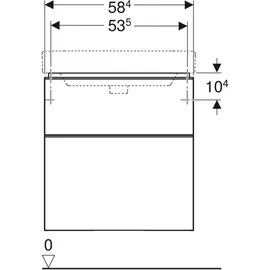 Geberit Smyle Square Waschtischunterschrank 2 Laden