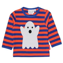 Toby Tiger Langarmshirt Langarmshirt mit Halloween Applikation orange 80
