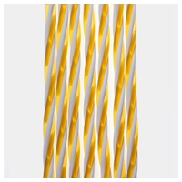 Defacto DEFACTO® Türvorhang Fadenvorhang Gold/Weiß 100x200cm PVC Vorhange Fliegenschutz