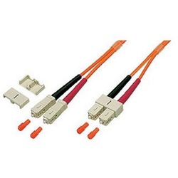 VARIA LWL-Kabel, 2 m, Duplex OM2 (Multimode, 50/125) SC/SC Glasfaserkabel, SC Duplex, (200,00 cm) orange
