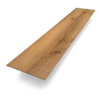 bodenglück Vinylboden Klebevinyl "Eiche Norderney" | Braun Holzoptik | 100% wasserfest | 1219 x 228 x 2,5 mm | Paket mit 3,3 m2 | Fußbodenheizung geeignet | Vinyl zum Kleben | Sehr fußwarm | Bodenglück