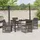 vidaXL Garten Essgruppe 5-tlg. Grau