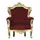 Casa Padrino Sessel King Polyätherschaum 85 x 120 x 85 cm Bordeaux/Gold