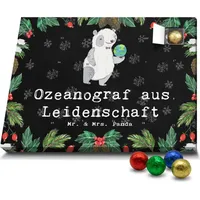 Mr. & Mrs. Panda Schoko Adventskalender Ozeanograf Leidenschaft - Schwarz - Geschenk, Schokoladen Adventskalender, Meeresbiologe, Jubiläum, Abschi... - Schwarz