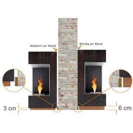 Muenkel design loft.line -- C-01 [Design Ethanol Kamin]: weiß (warm) - safety burner 290