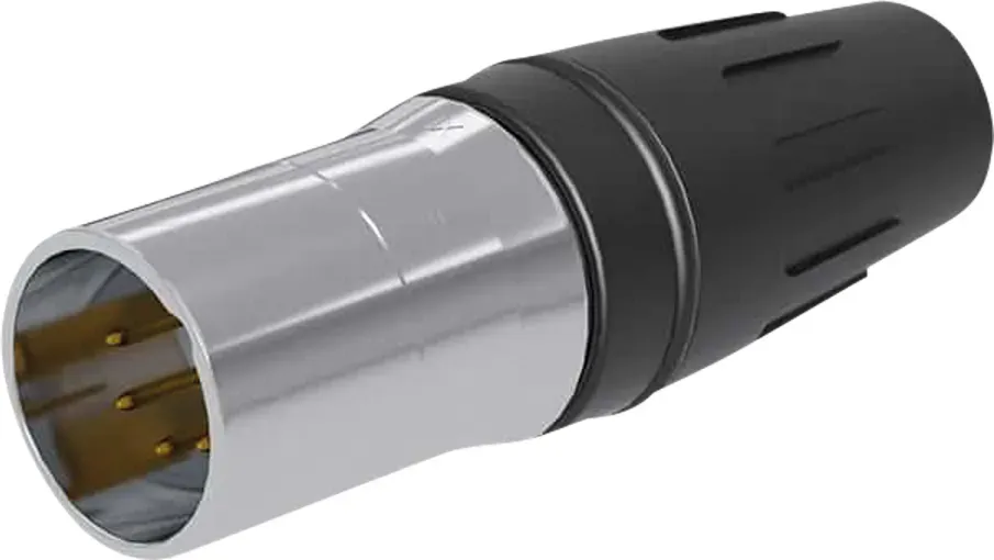SEETRONIC XLR 5P Connector - male Goldkontakte - Gehäuse aus Edelstahl
