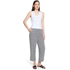 Betty Barclay Marlene-Hose mit elastischem Bund in Dunkelblau/Weiß | Gr.: 40