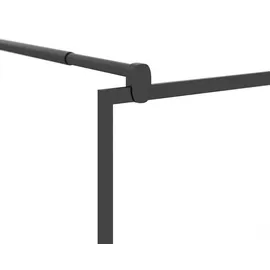 vidaXL Duschwand für Walk-In Dusche 90x195 cm ESG Mattiert Schwarz
