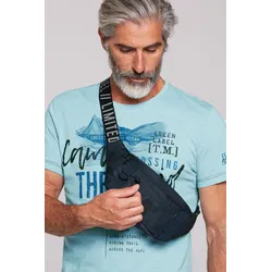 Gürteltasche CAMP DAVID, Damen, Gr. B/H/T: 25cm x 10cm x 4cm, blau (deep water), Polyester, bedruckt, Taschen, mit kleinem Vorfach