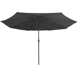 vidaXL Sonnenschirm mit Metall-Mast Ø 400 cm anthrazit