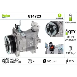 Kompressor Klimaanlage VALEO 814723