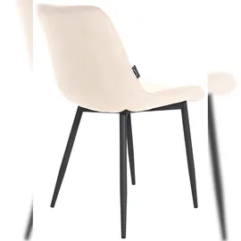 CLP Esszimmerstuhl Victoria Samt-Bezug creme