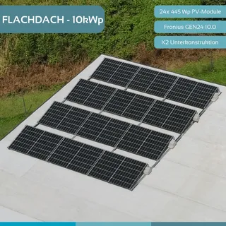 PV-Komplettset Flachdach - 10kWp