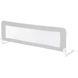 roba Bettgitter Klipp-Klapp 135cm 130 cm Rausfallschutz klappbar für Babys & Kinder, ca. 50 cm hoch, grau