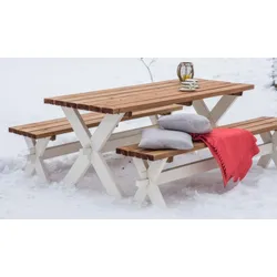 Biergarnitur O'zapft 177 x 112 x 70 cm - Gartenmöbel Set aus Fichte - Terrassenmöbel - ideales Balkonmöbel Set für den Außenbereich