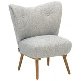 58 aufm Kessel Cocktailsessel Kayra Flachgewebe 58 x 58 x 58 cm Hellblau mit Relax-Funktion