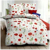 KAEPPEL Sommermohn Blumen Rot 155 x 220 cm + 80 x 80 cm