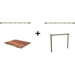 AVANTI Esstisch Erweiterung Thermo-Esche Olivgrün 222 cm
