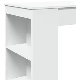 vidaXL Bartisch mit Regal 95 x 47 x 103,5 cm Weiß
