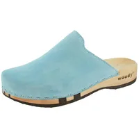 woody Damen Lea Clog, Baby Blue, 42 EU
