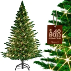 Künstlicher Weihnachtsbaum 140cm mit Lichterkette