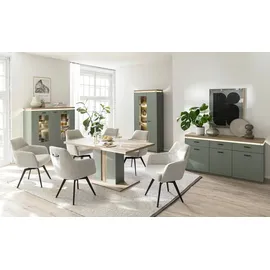 MCA Furniture Highboard 138 x 144 x 38 cm Salbei grün