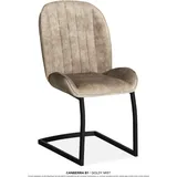 omg design Esszimmerstuhl Canberra pflegeleichter Samtvelour schwarz