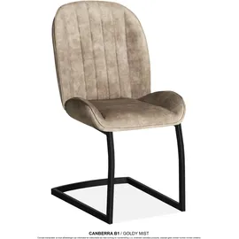 omg design Esszimmerstuhl Canberra pflegeleichter Samtvelour schwarz