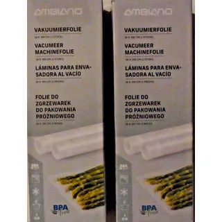 Vakuumierfolie Rollen Vakuumrollen für Vakuumierer  28x 300 cm 2 x 2 Rollen