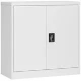 [en.casa] Molise Aktenschrank 90 x 40 x 90 cm Lichtgrau