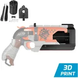 Nerf Blasterparts- Hammershot- 8er Trommel mit Cyberpunk-Front (3D-Druck)
