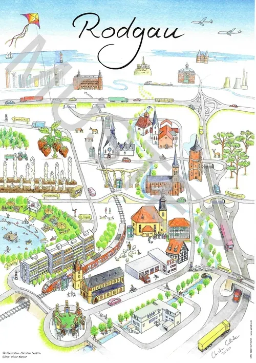 Rodgau-Bild. Rahmen A2 (ohne Bild)