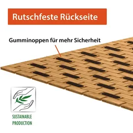 Eisl Bambus Badematte Braun 70 x 50 cm