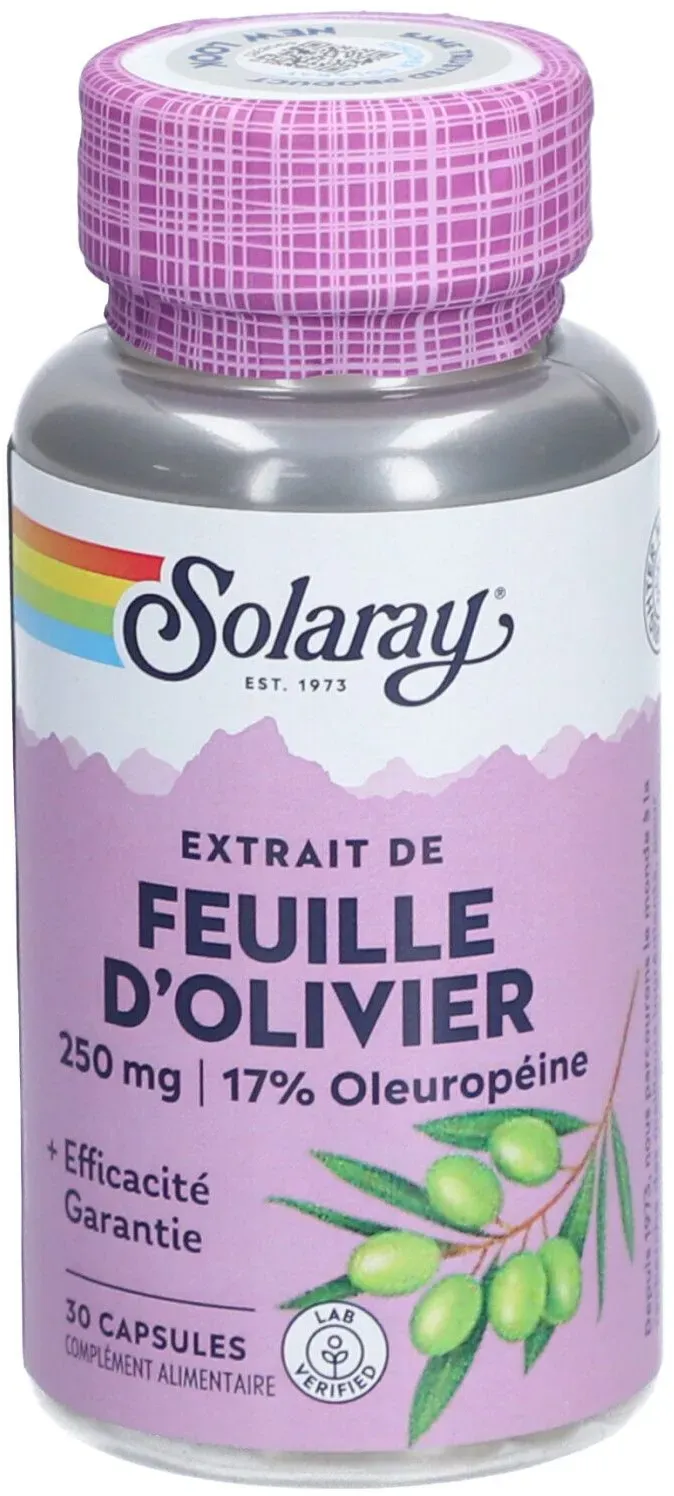 SOLARAY FEUILLE OLIVIER CAPS 30 30 capsule(s)