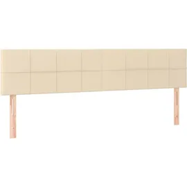 vidaXL Boxspringbett mit Matratze Creme 180x200 cm Stoff