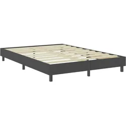 vidaXL Boxspring-Bettgestell Grau Stoff 140x200 cm