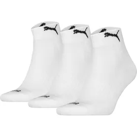 Puma Cushioned Quarter Socken 3-Paar Weiß 39-42
