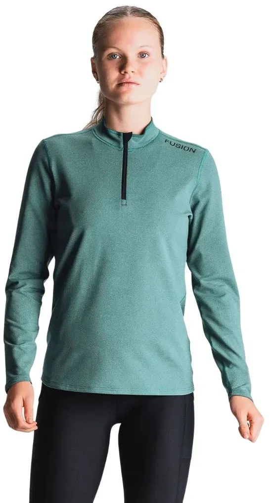 Fusion Damen C3 Zip Neck grün