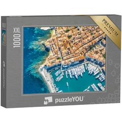 puzzleYOU Puzzle Puzzle 1000 Teile XXL „Blick auf Saint-Tropez, Cote d'Azur, Frankreich, 1000 Puzzleteile, puzzleYOU-Kollektionen Frankreich