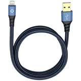 Oehlbach USB-A auf Apple Lightning 0,5 m Blau/Schwarz