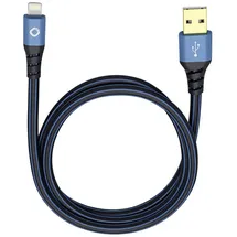 Oehlbach USB-A auf Apple Lightning 0,5 m Blau/Schwarz