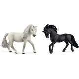 SCHLEICH® 13942 Islandpony Stute, für Kinder ab 5-12 Jahren, Horse Club - Spielfigur & ® 13923 Pura Raza Española Hengst, für Kinder ab 5-12 Jahren, Horse Club - Spielfigur, 1er Pack