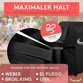 Amandi Grillabdeckung 122 x 61 x 147 cm Oxford-Gewebe schwarz