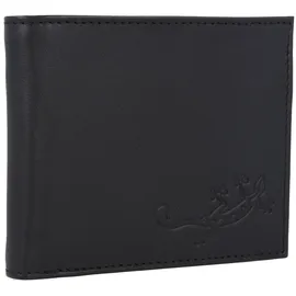 Oxmox Geldbörse Leather RFID Protect Lizard Unisex schwarz