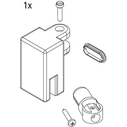 Kermi EBRA022 Set Stabilisierung Kopf Farbe: silber mattglanz 2535120
