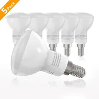 B.K.Licht - 5er Set LED Lampe E14 mit warmweißer Lichtfarbe, 6 Watt, 450 Lumen, LED, LED Glühbirne, LED Leuchtmittel, LED Birne, R50, Glühlampen, Bulb, 8,5x5 cm, Weiß