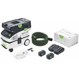 Festool CTLC MINI I-Basic Akku Absaugmobil 36 V ( 2x 18 V ) Staubkl. L + 2x Akku 5,0 Ah + Doppelladegerät + Systainer