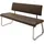 MCA Furniture Sitzbank Braun 155 x 86 x 59 cm