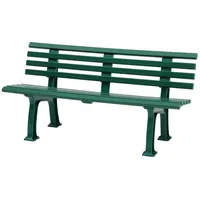 Proregal Gartenbank Grün, Kunststoff 150x74x54 cm, Gartenmöbel, Gartenbänke